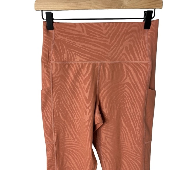 Glyder Taper Legging Side Pockets Clay Zebra Gloss Size Medium Activewear - Picture 5 of 9